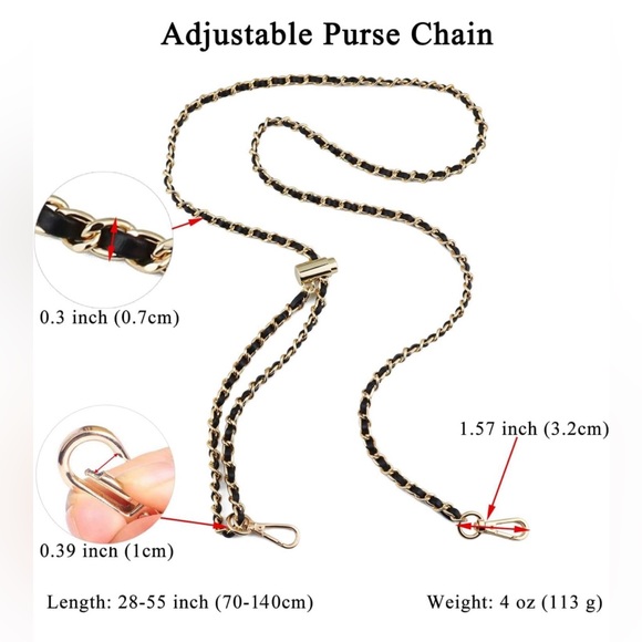 Adjustable Purse / Wallet Chain Strap - Picture 4 of 5